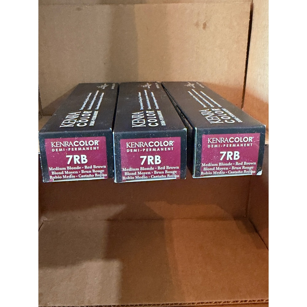 Kenra color Demi Permanent 7RB Medium Blonde Red Brown 3 Pack hair